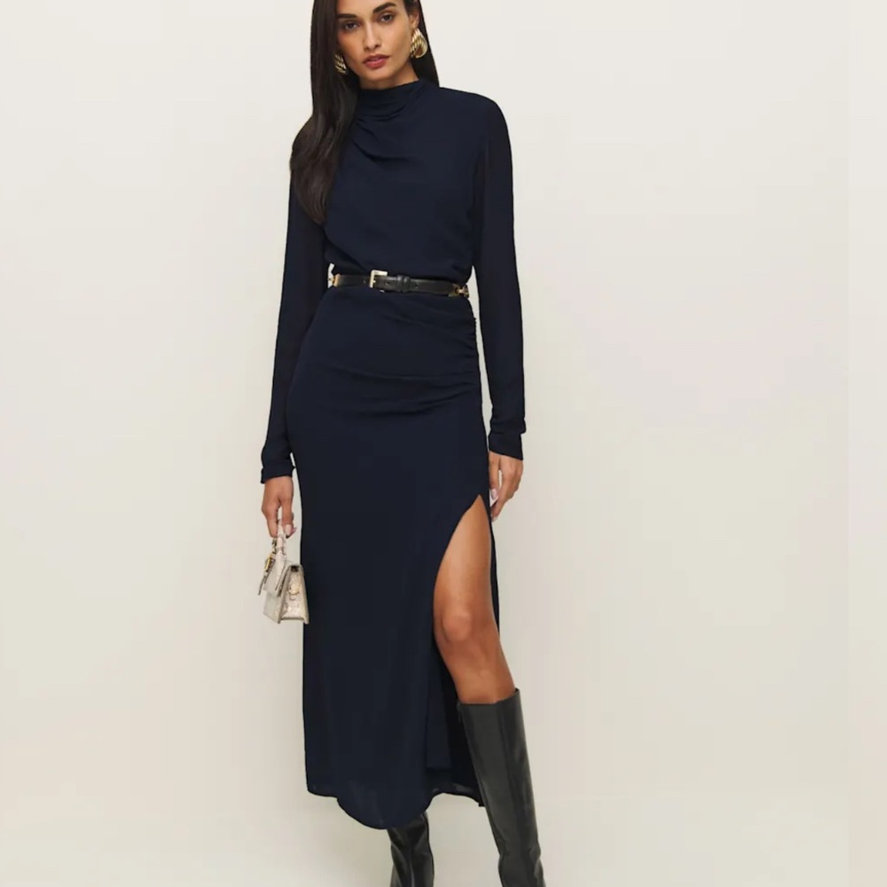 Reformation Tilda Dress Blue - Size 6